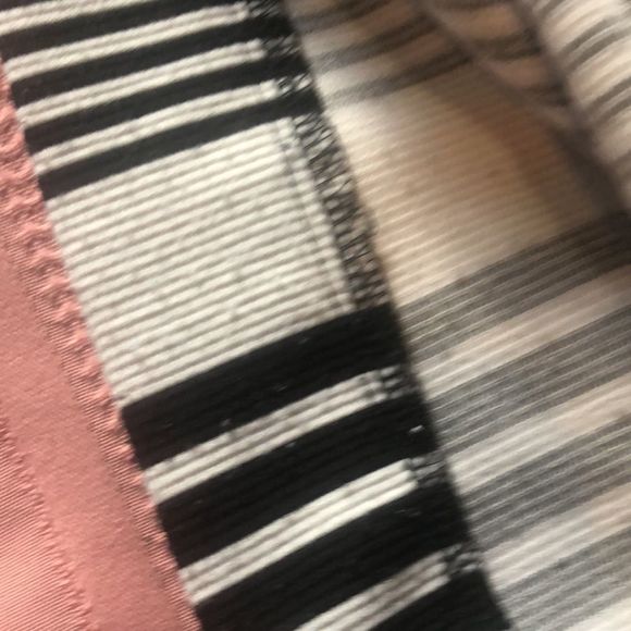 Bleuh Ciel size small sleeveless top.  Exposed zipper. Black and white stripes - Picture 12 of 12